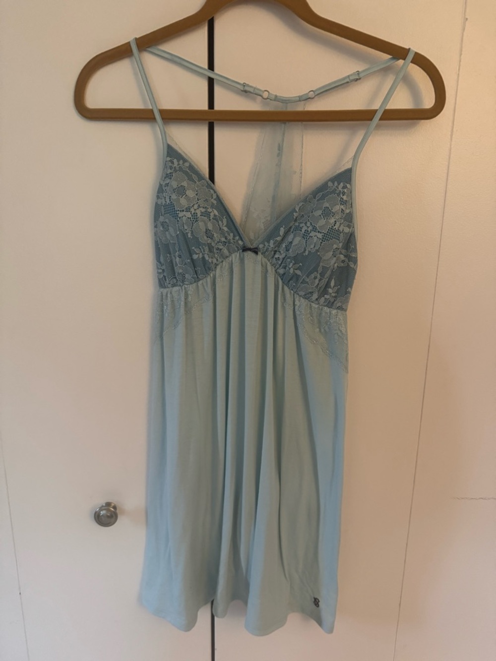 Victorias Secret | Light Blue Lace-Trim Chemise Nightgown